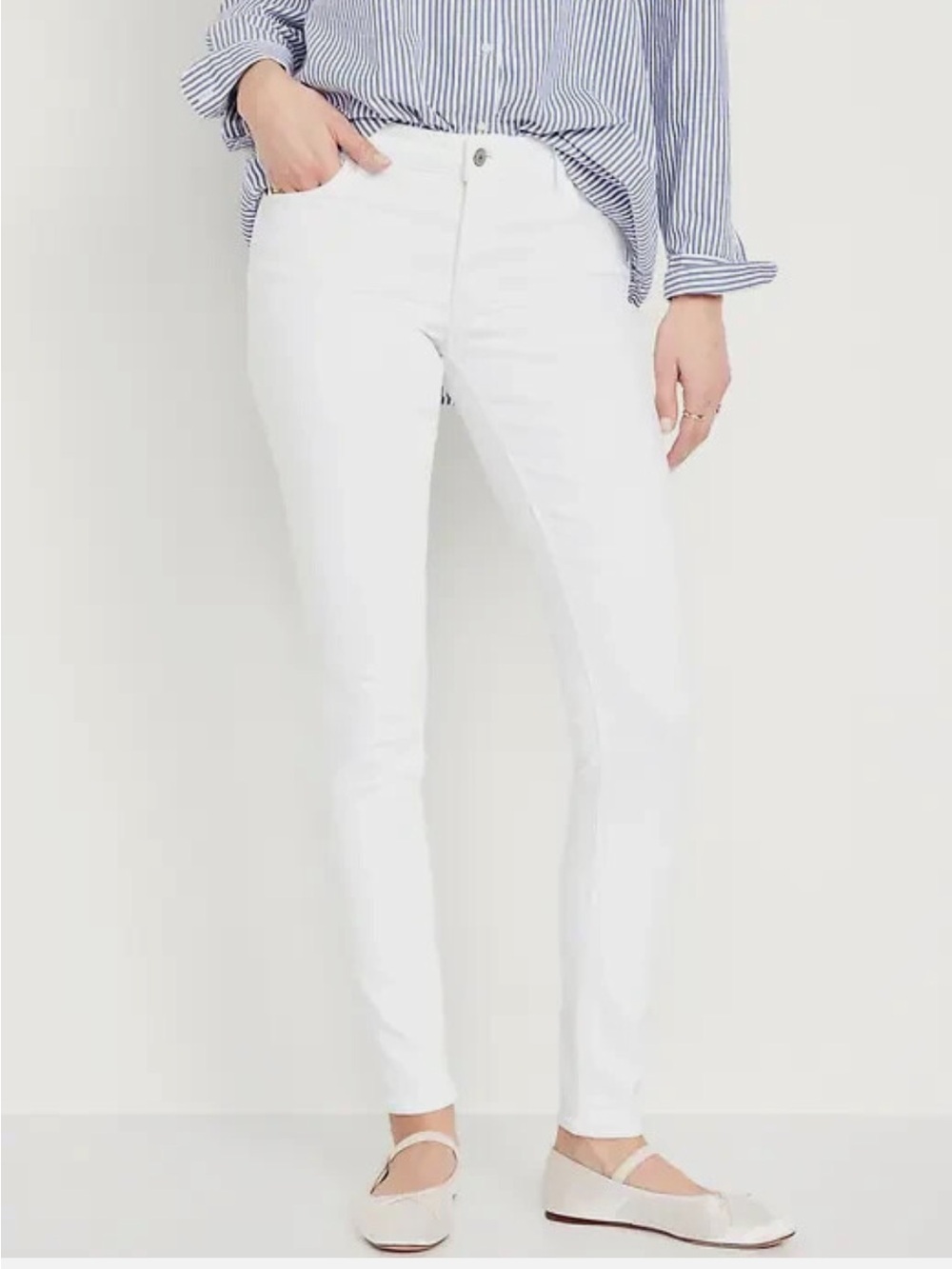 Old Navy Rockstar White Skinny Jeans